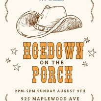 A community hoedown event poster from Highland Rim Habitat for Humanity